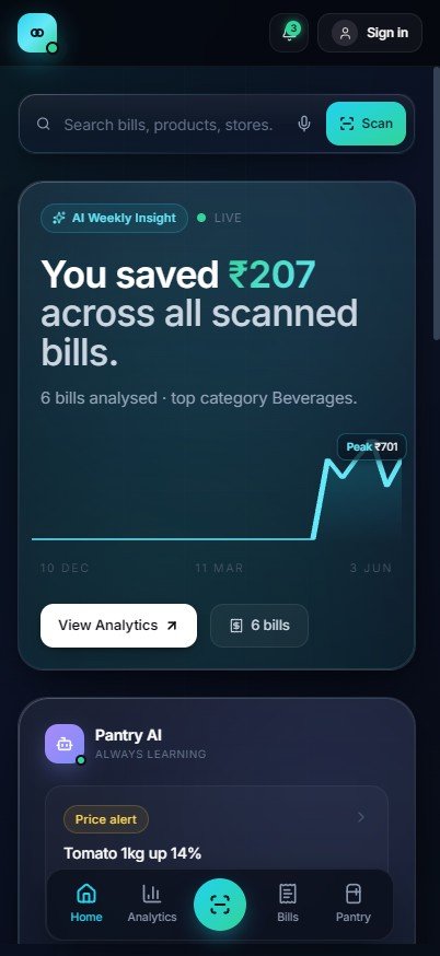 Bill vault screen